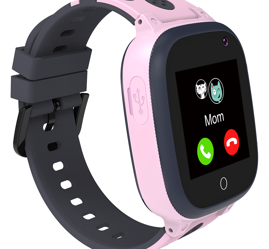 Alternative view of CANYON Sandy KW-34, Kids smartwatch, 1.44 inch colorful screen, GPS function, Nano SIM card, 32+32MB, GSM(850/900/1800/1900MHz), 400mAh battery, compatibility with iOS and android, Pink, host: 52.9*40.3*14.8mm, strap: 230*20mm, 42g
