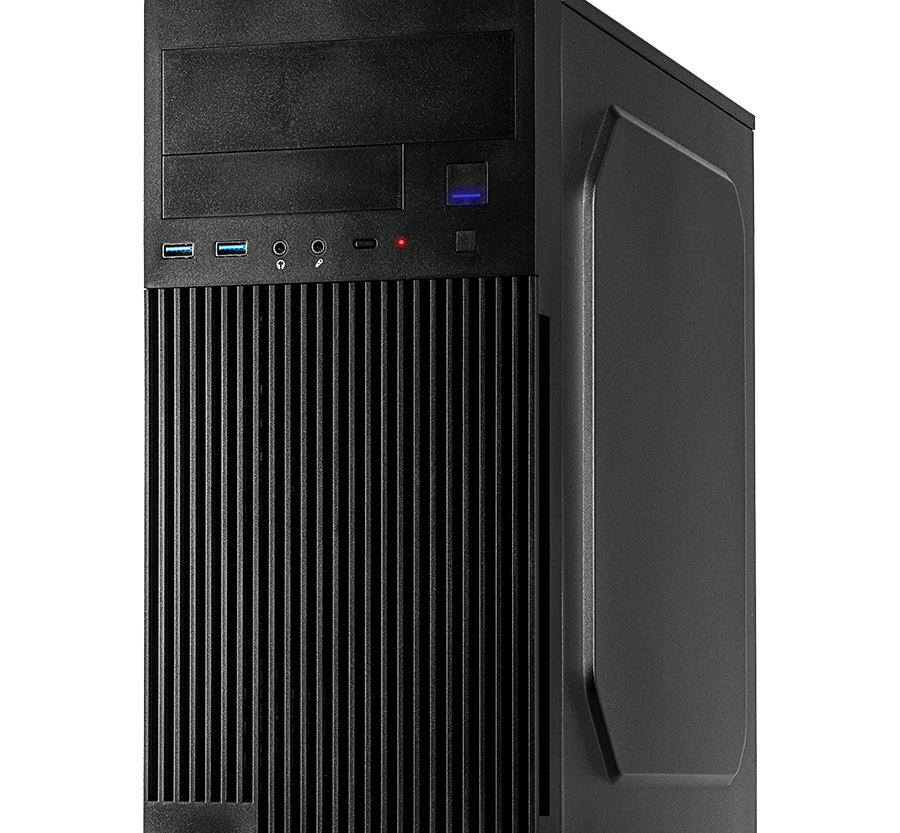 Inter-Tech PC Chassis IT-6521 Straight, mATX, 1x 5.25" external, 2x 3.5" int. & ext., 3x 2.5 internal, 2x USB 3.0, mATX MB, ATX PSU, 170 x 355 x 354mm (WxDxH), Dark Gray