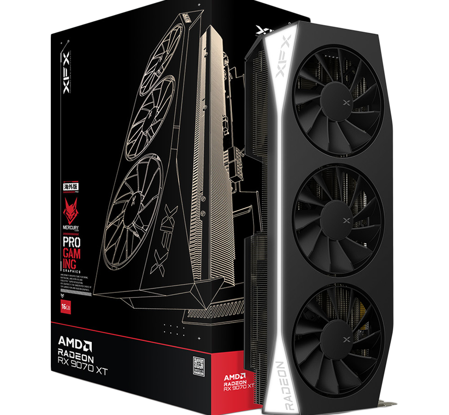 XFX Mercury AMD Radeon RX 9070XT 16GB GDDR6 256-bit HDMI 3x DP