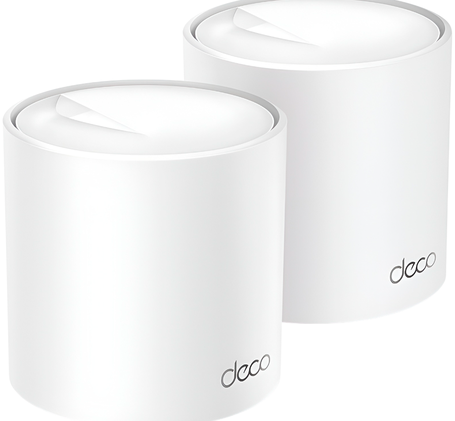 AX3000 Whole Home Mesh Wi-Fi 6 System, 2 unitsSPEED: 574 Mbps at 2.4 GHz + 2402 Mbps at 5 GHzSPEC: 2?— Internal Antennas, 3?— Gigabit Ports (WAN/LAN auto-sensing), 2 Streams and HE160 for 5GHzFEATURE: Deco App, Router/AP Mode, IPv6, IPTV, HomeShiel