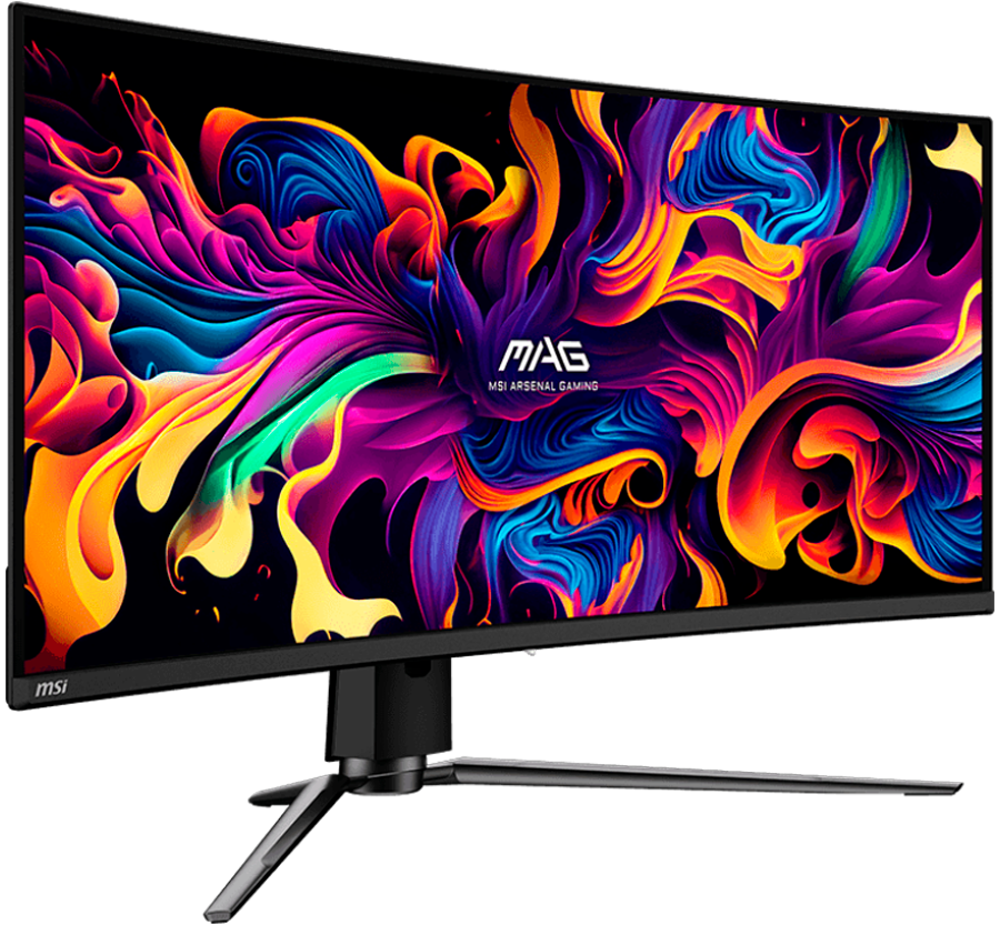 Alternative view of MSI MAG 341CQP QD-OLED Curved Gaming Monitor, 34'', QD-OLED, 175Hz UWQHD (3440x1440), 21:9, 0.03ms GTG, FreeSync Premium Pro, 1800R Curve, DisplayHDR True Black 400, VESA, 1x Display Port (1.4a), 2x HDMITM (2.1), 1x Type-C (DP alt.)