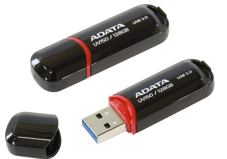 Memorija USB 3.2 flash drive Adata UV150 128GB 100/50 MB/s, crni