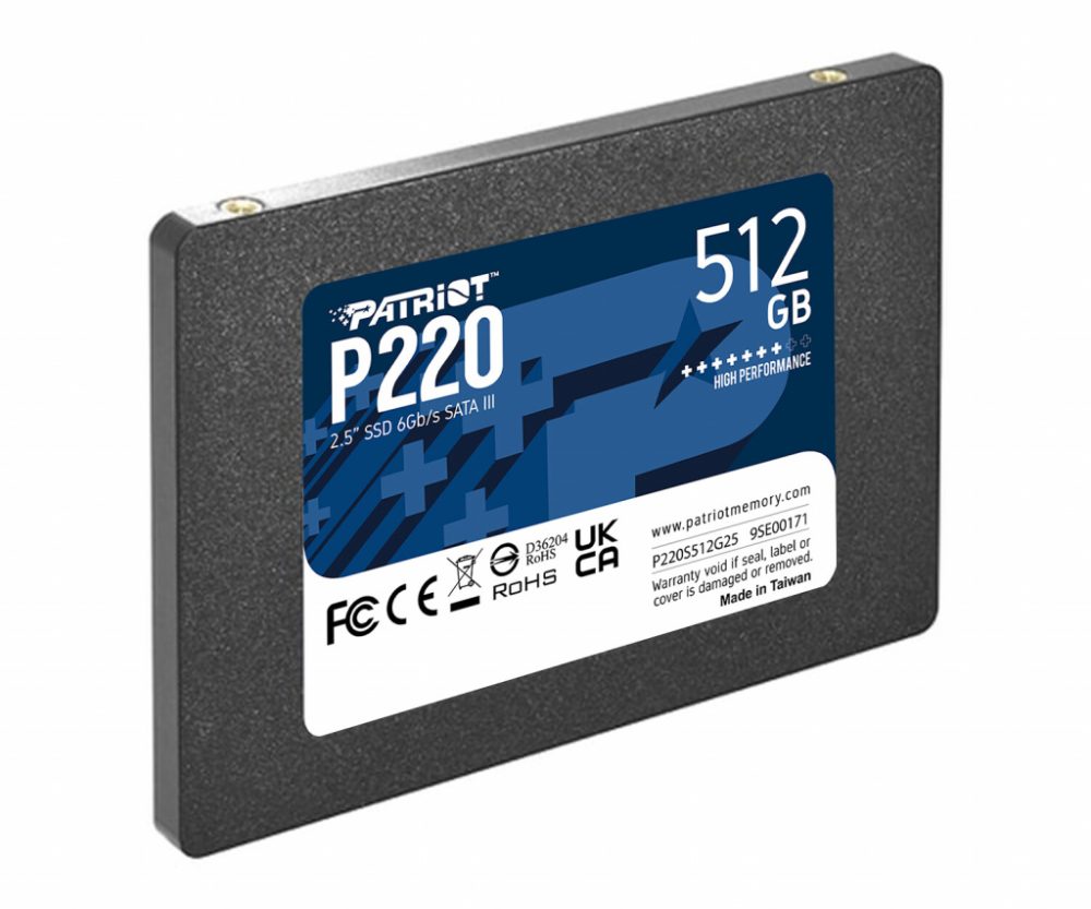 Alternative view of SSD Patriot P220 512GB R525 W500 7mm 2.5"