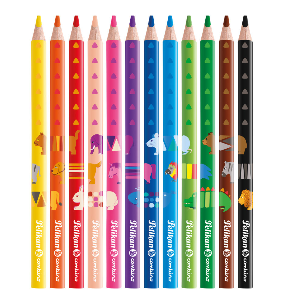 Boje drvene 12boja Jumbo Combino Pelikan 811194 blister - Slika 12