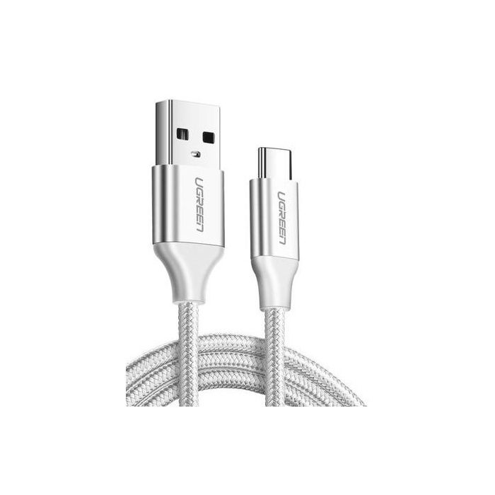 UGREEN USB-C (M) na USB-A (M) pleteni kabel 0,25m - bijeli