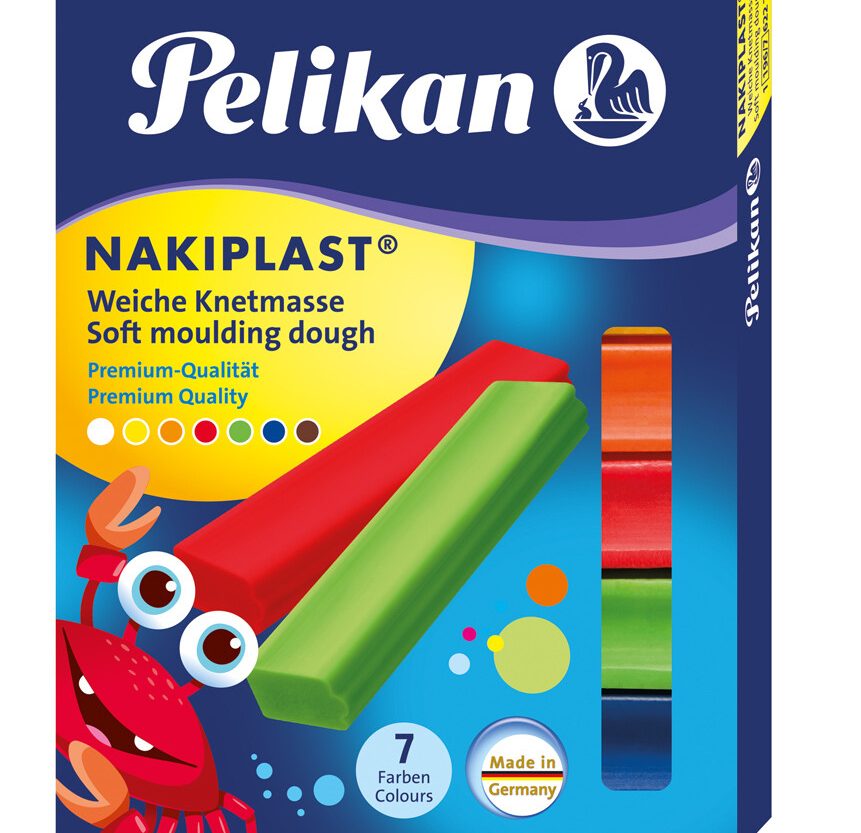 Plastelin  7boja (total 125g) karton Nakiplast Pelikan 622712 blister