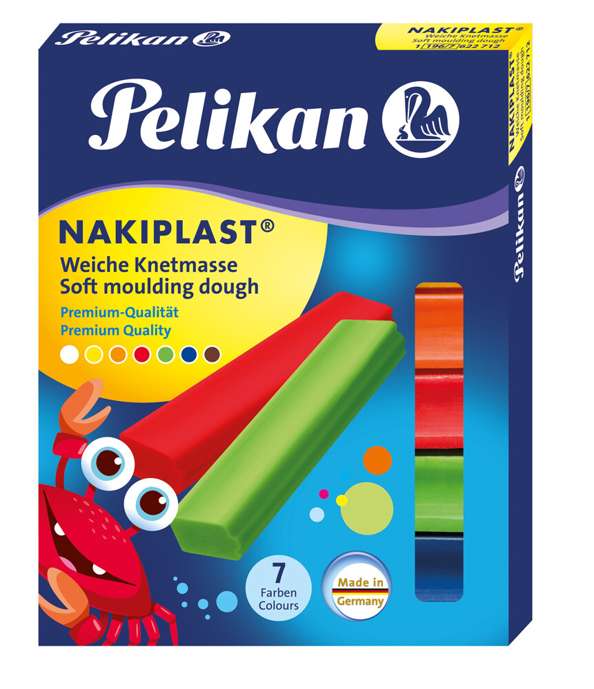 Plastelin 7boja (total 125g) karton Nakiplast Pelikan 622712 blister