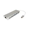 Roline USB-C docking stanica 4K HDMI, 2xUSB 3.0/3.2, 1XSD/TF čitač kartica, 1xUSB-C power, 1xG-LAN