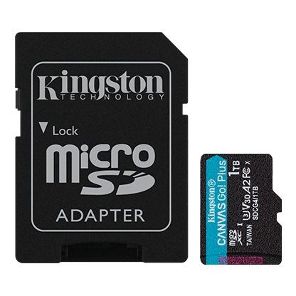 SD micro memorijska kartica 1TB Kingston Canivas Go Plus Gen4 Gen4, Class10 UHS-I A2 U3 V30, 200/160 MB/s + SD Adapter