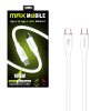Maxmobile data kabel Type C -Type C Silicone RDD3267 White QC 100W, 5A, 3m