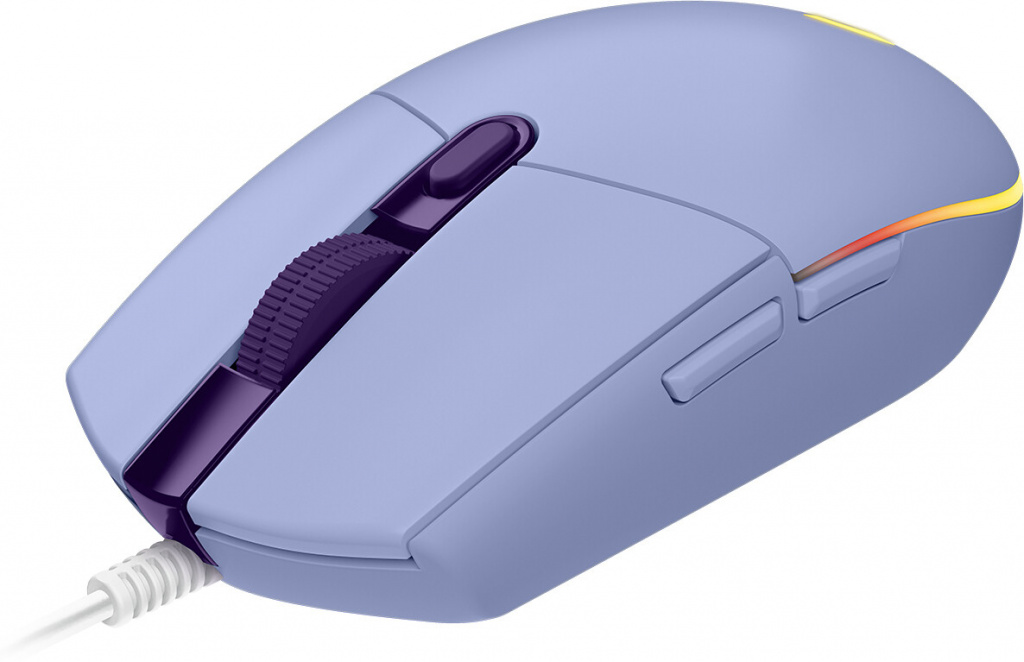 LOGITECH G102 LIGHTSYNC Corded Gaming Mouse - LILAC - USB - EER