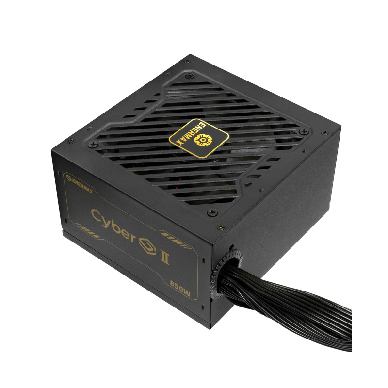 Alternative view of Enermax 850W CyberG II, ATX 3.1, 80+ GOLD, 2×PCIe, 5×SATA, 24-pina, 120mm ventilator