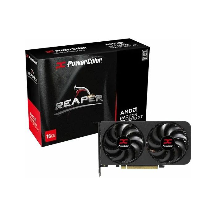 Alternative view of Powercolor Radeon Reaper RX 9060 XT 8GB GDDR6 OC, PCIe 5.0x16, HDMI/2×DP