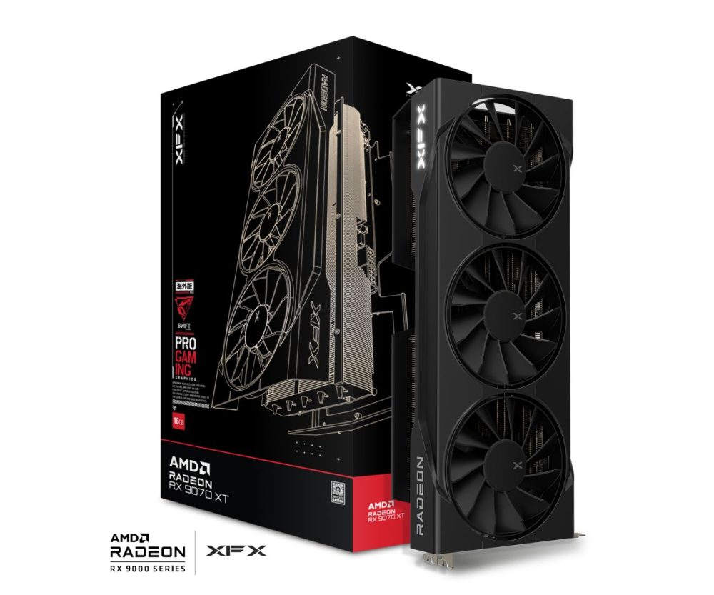 XFX Radeon RX 9070 XT Triple Fan 16GB GDDR6, PCIe 5.0x16, 1×HDMI/3×DP SI ONLY, BULK