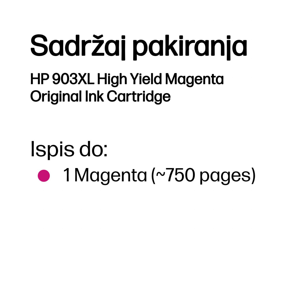 HP 903XL Ink Cartridge Magenta - Slika 2