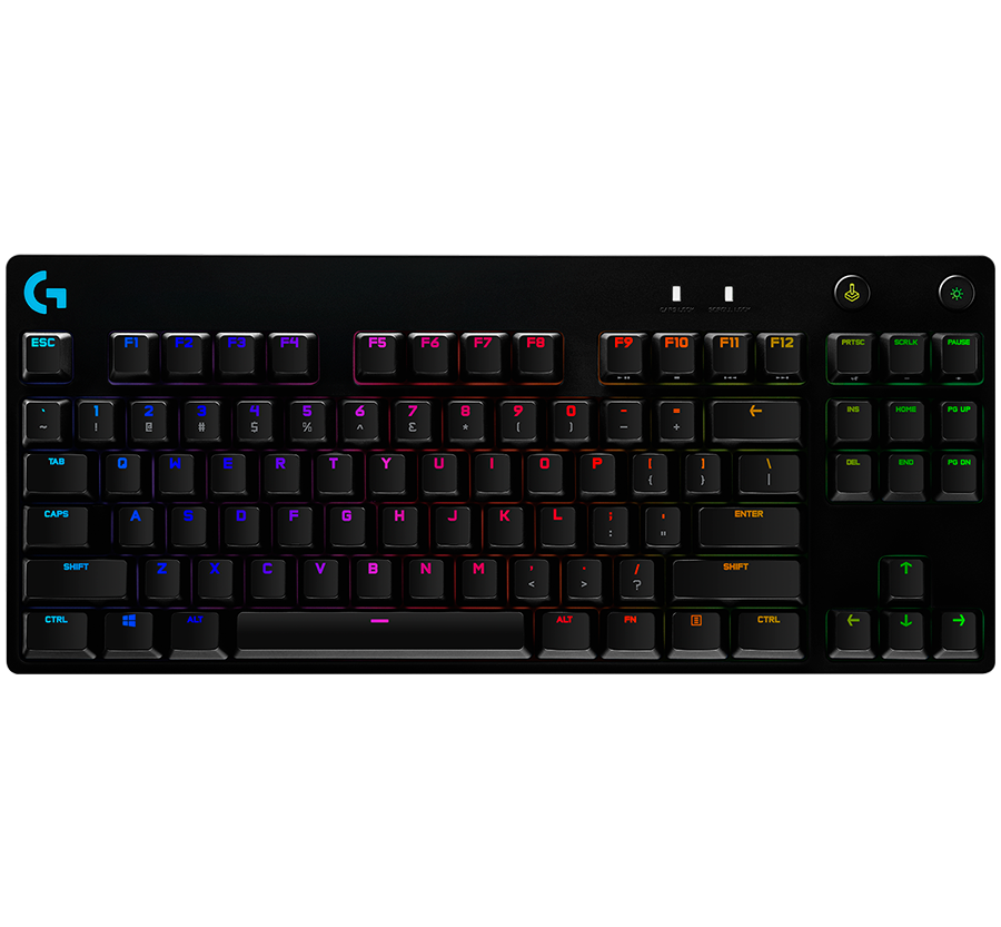 LOGITECH G PRO X TKL LIGHTSPEED Mechanical Gaming Keyboard - BLACK - US INT'L - TACTILE