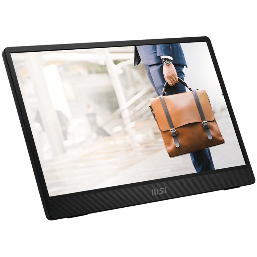 MSI PRO MP161 E2 Portable Monitor, 15.6", 60Hz FHD (1920 x 1080), 16:9, IPS, 250NITS, CR 800:1, 4ms (GTG), Anti-glare, 1x MiniDP, 2x Type-C (DP 1.2a signal with Alt mode & 15W Power Delivery / Power Input), 2x 1.5W Speakers, - Slika 2