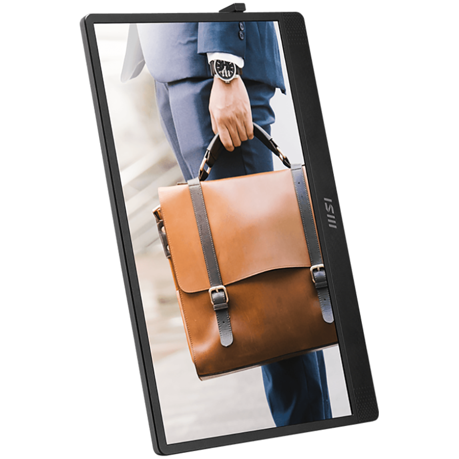 MSI PRO MP161 E2 Portable Monitor, 15.6", 60Hz FHD (1920 x 1080), 16:9, IPS, 250NITS, CR 800:1, 4ms (GTG), Anti-glare, 1x MiniDP, 2x Type-C (DP 1.2a signal with Alt mode & 15W Power Delivery / Power Input), 2x 1.5W Speakers, - Slika 3