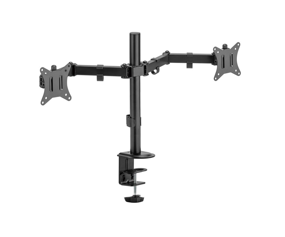 BIT FORCE nagibno-okretni stolni nosač za 2 17“- 32“ monitora, do 9kg (po monitoru) (BRACKET DMM-32-2M)