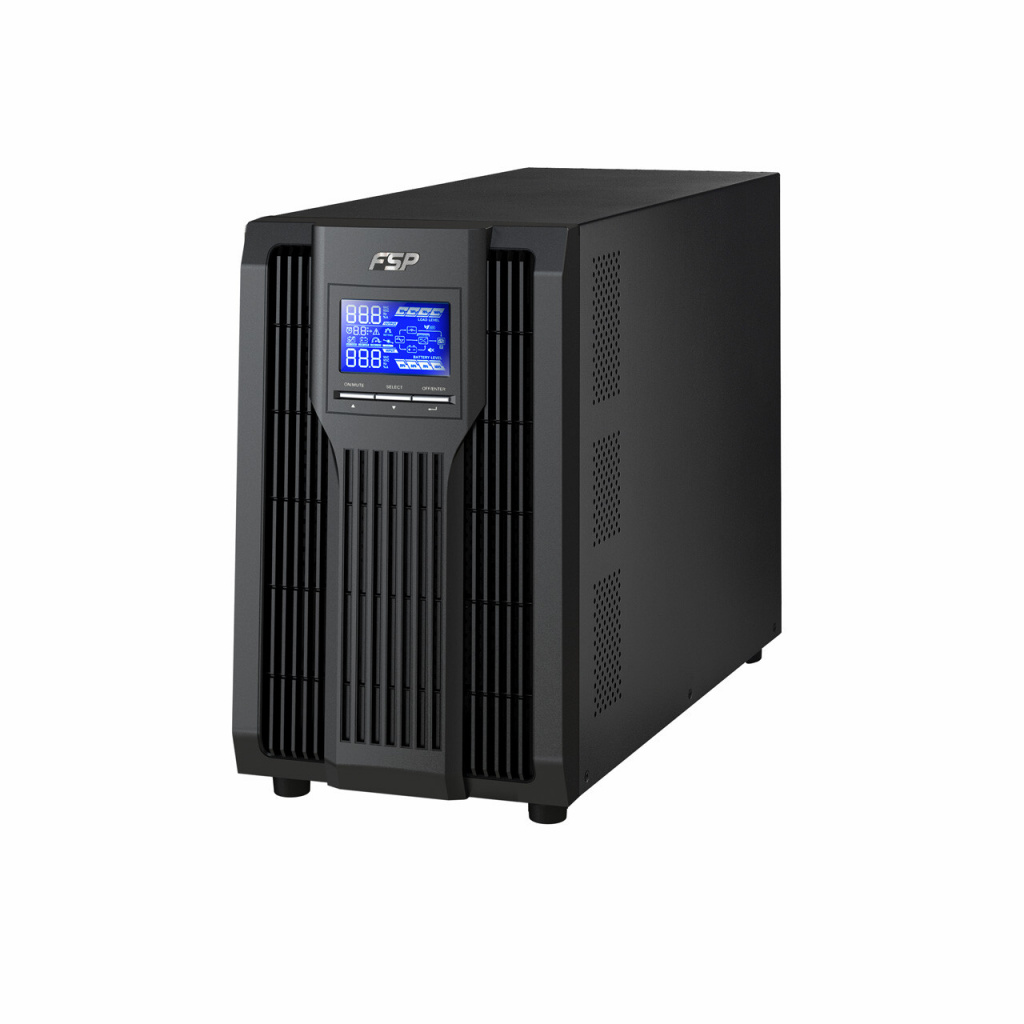 Fortron Source UPS Champ Tower 2000VA/1800W, On-line double conversion, USB, RS-232, 4×IEC, 4×9Ah LCD