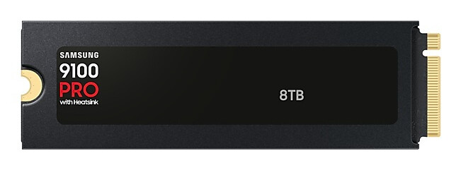 Alternative view of SSD 8TB Samsung 9100 PRO M.2 NVMe + heatsink MZ-VAP8T0CW