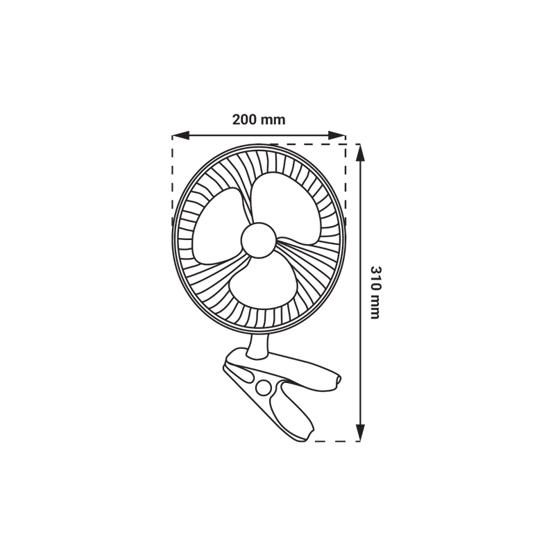 Alternative view of Ventilator s kopčom Green
Tech 17W, 6", bijela boja