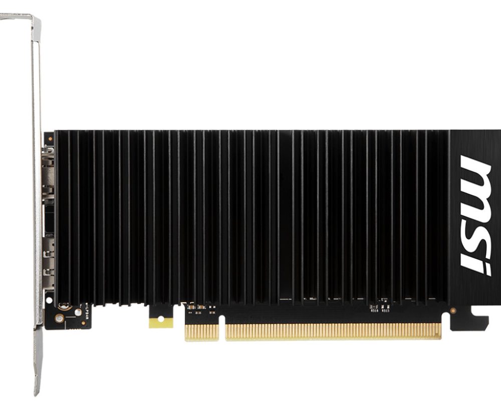 Alternative view of MSI GeForce GT 1030 4GHD4 LP OC, 4GB GDDR4/64-bit,  PCIe 3.0, HDMI/DP, Low Profile