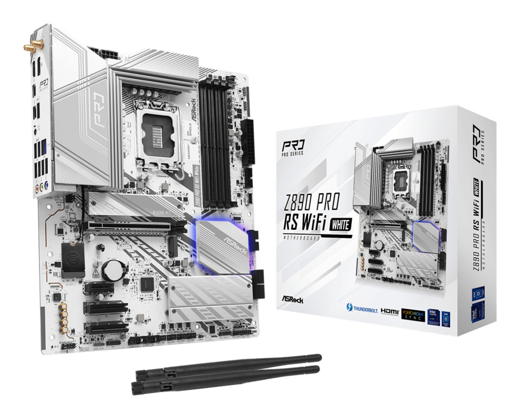 ASROCK Z890 Pro RS WiFi White ATX LGA1851 DDR5