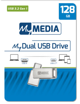 MyMedia Dual USB3.2 Gen1 /USB-C 128GB, metal - Slika 5