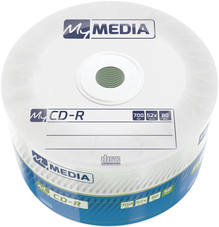 Alternative view of MyMedia CD-R 700MB 52× Matt Silver Wrap pakiranje 50 kom.