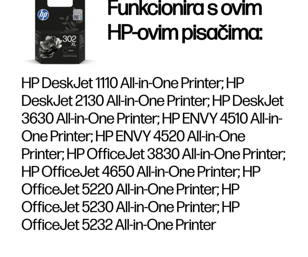 Alternative view of HP 302XL ink cartridge black