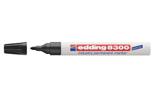 Marker industrijski permanentni Edding 8300 crni 1,5-3mm okrugli vrh
