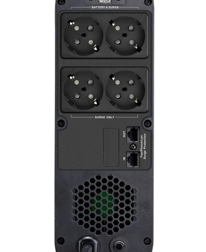 Alternative view of Fortron Source UPS ST-1200 Tower 1200VA/720W, Line-interactive, HID, RJ45, Schukox4,with hot swappable battery design, 12V9Ahx2 pcs