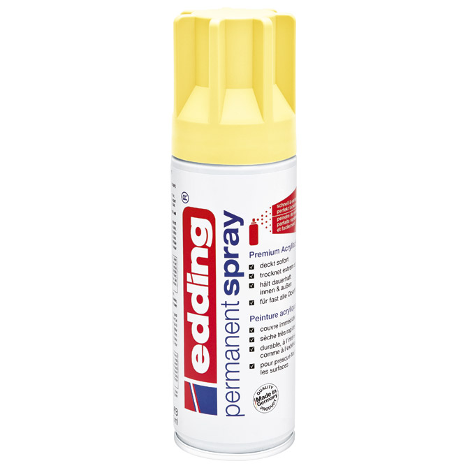Boja akrilna u spreju 200 ml permanentna Edding 5200915 pastelno žuta