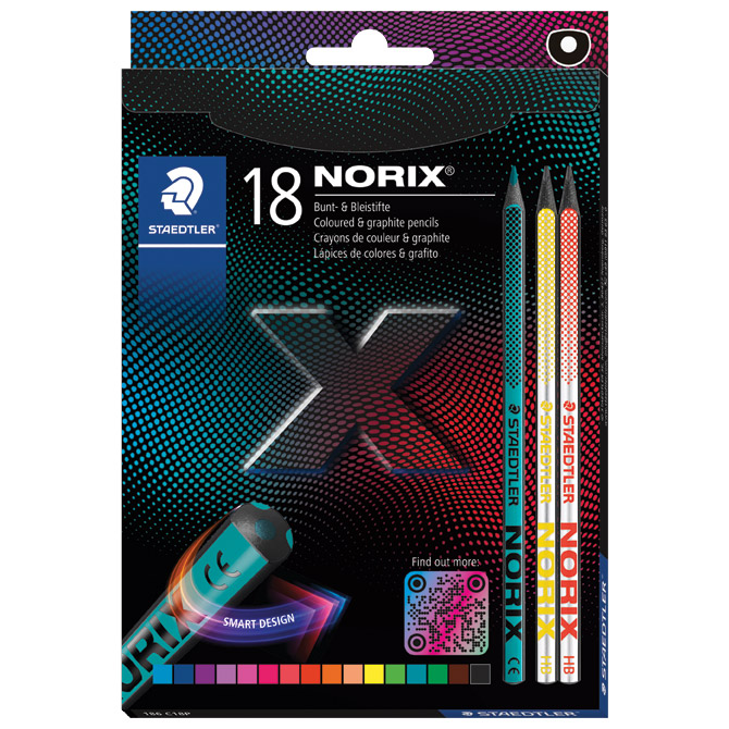Boje drvene 16boja+2olovke grafitne Norix Staedtler 186 C18P