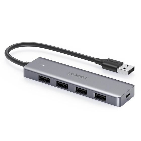 UGREEN USB Hub, USB 3.0 A, 4-portni micro USB, sivi