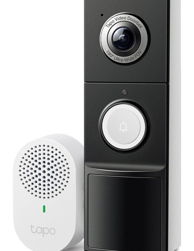 Alternative view of TP-Link Tapo Smart bežično zvono za vrata s video kamerom 2K 5MP 2560×1920px, 180° dijagonalno, 3DNR, WDR, dvosmjerni audio, 16x zoom, detekcija pokreta, FC night vision, glasovna kontrola, IP66