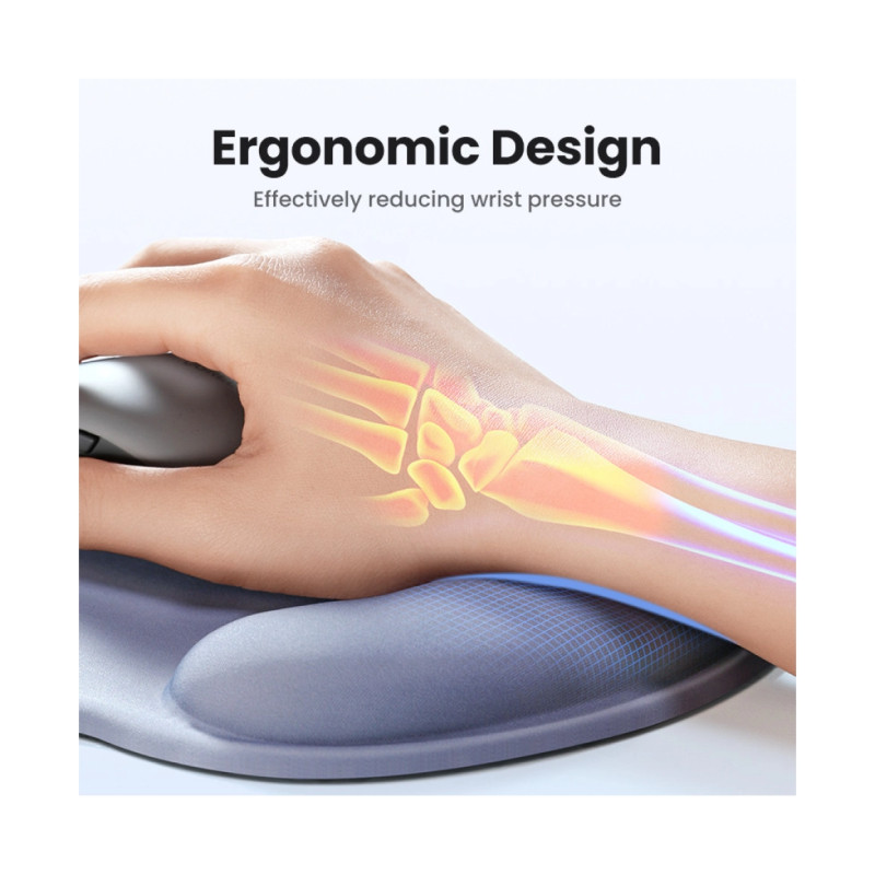 Alternative view of UGREEN ergonomska podloga za miš, 220x245, memorijska pjena, siva