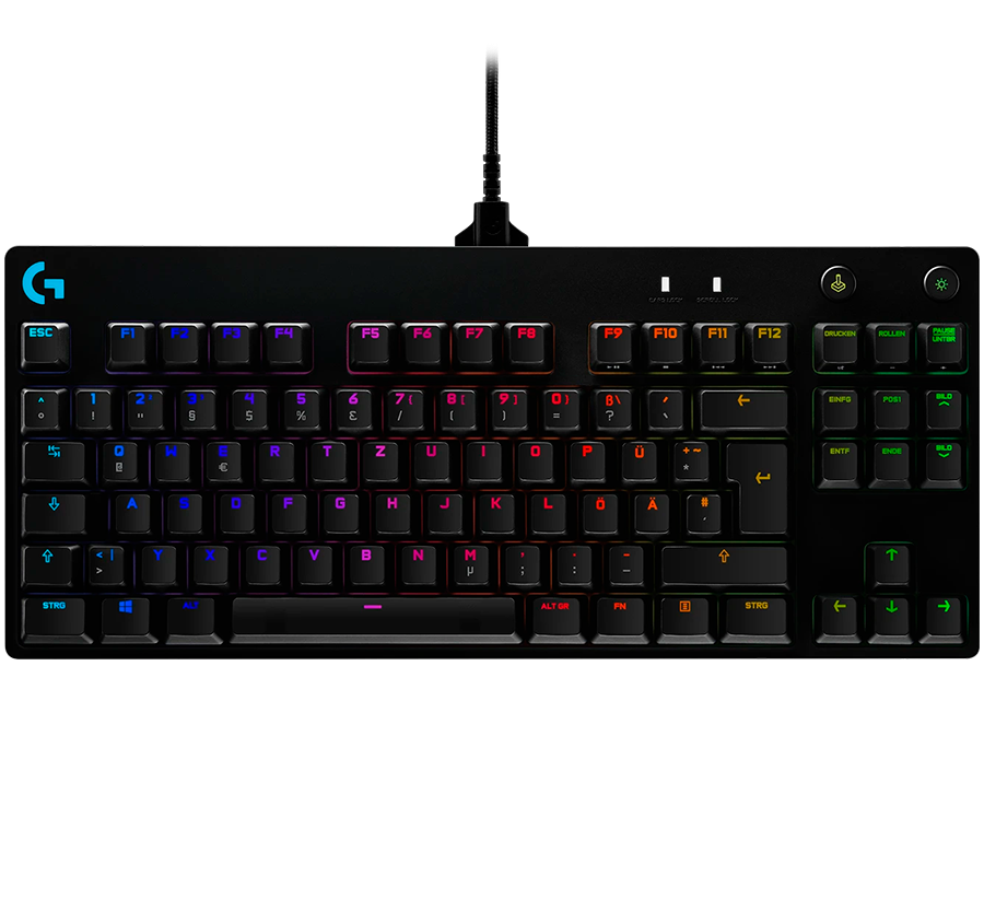 LOGITECH G PRO TKL Corded Mechanical Gaming Keyboard - BLACK - US INT'L - USB - CLICKY