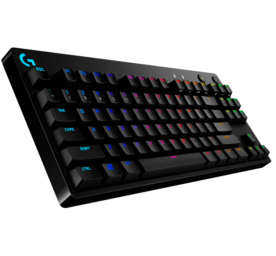 Alternative view of LOGITECH G PRO TKL Corded Mechanical Gaming Keyboard - BLACK - US INT'L - USB - CLICKY