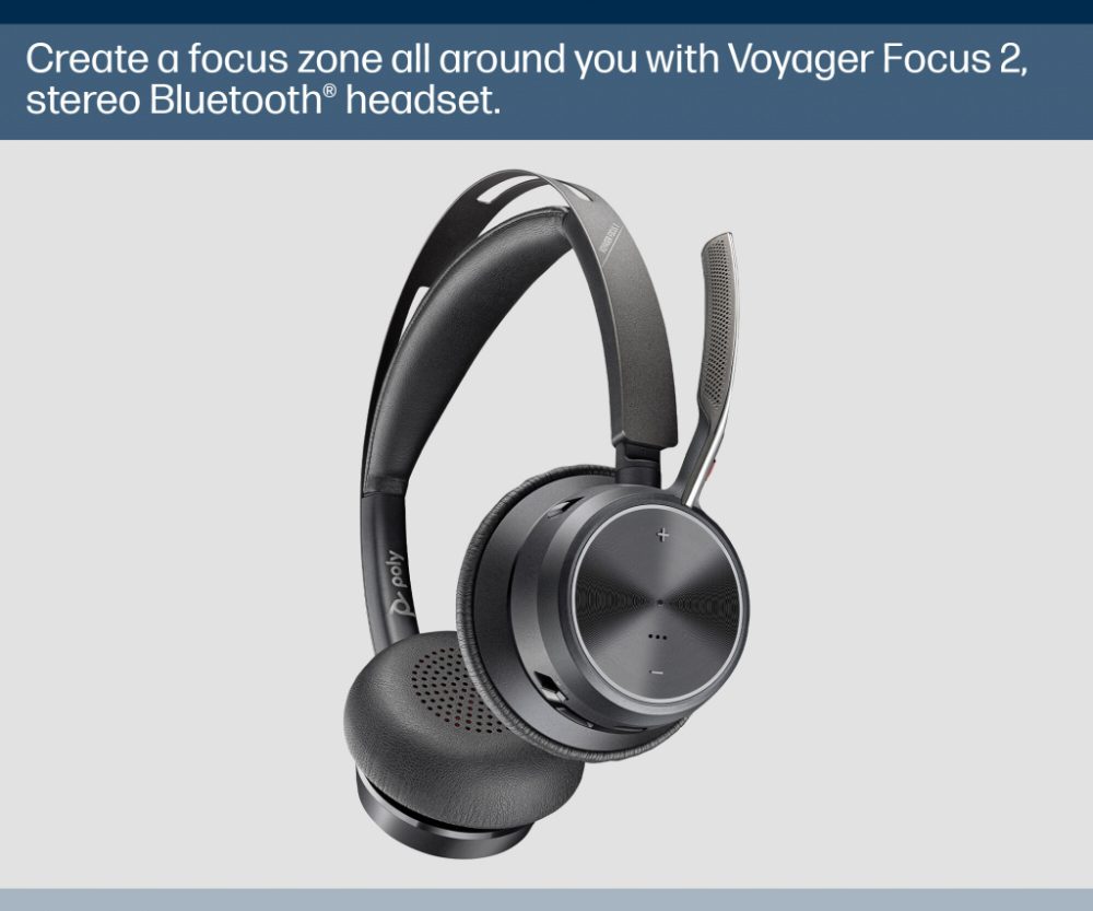 Alternative view of HP Poly Voyager Focus 2 Headset
