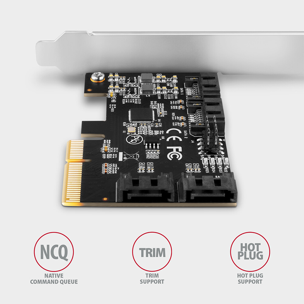 AXAGONPCES-SA4X4 PCIe Controller 4x Int./Ext. SATA III 6G ASMedia - Slika 4