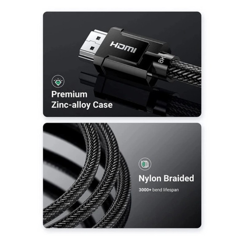 Kabel UGREEN, HDMI (M) na HDMI (M), 2m 8K@60Hz, pokositreni bakar