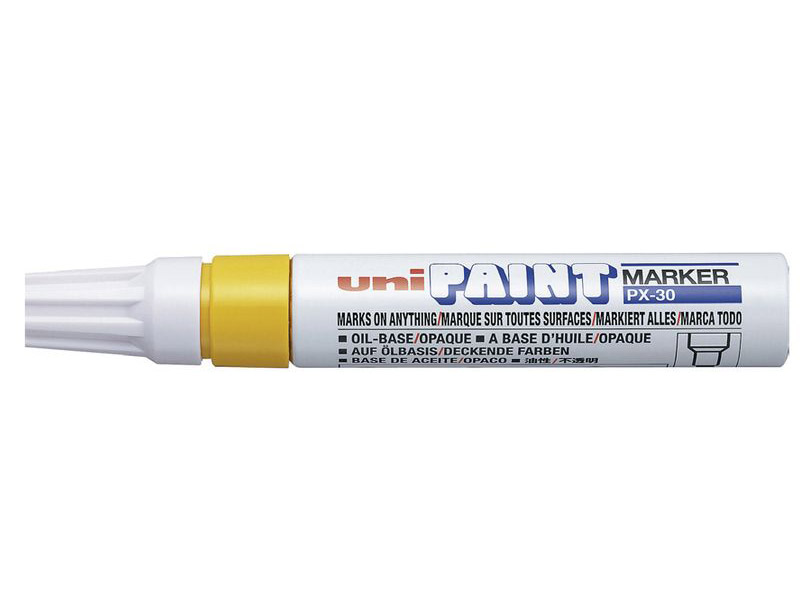 Marker Uni PX-30 žuti 4-8,5mm kosi vrh