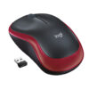 Logitech M185 miš bežični crveni