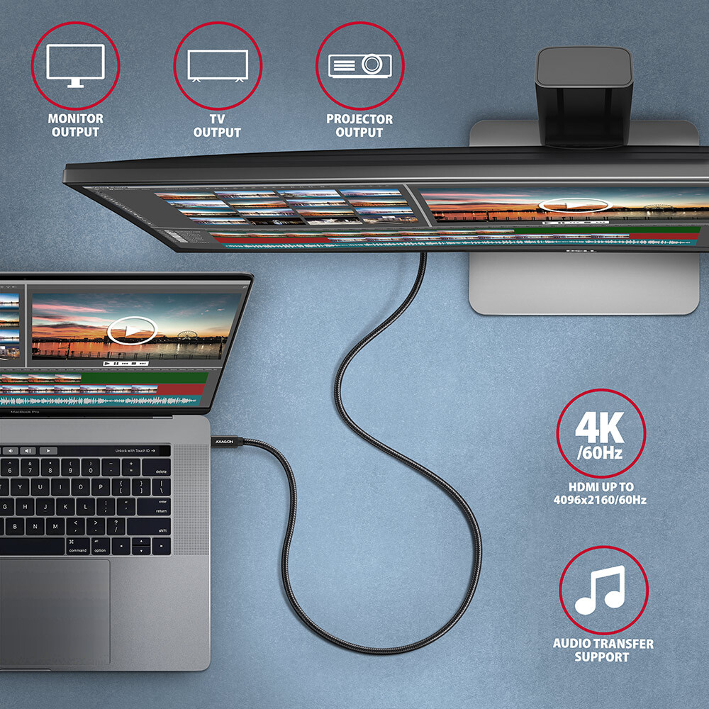 CC USB CM 3.1Gen2 <> USB CM, 1m, Crna, BUCM32-CM10AB, AXA - Slika 7