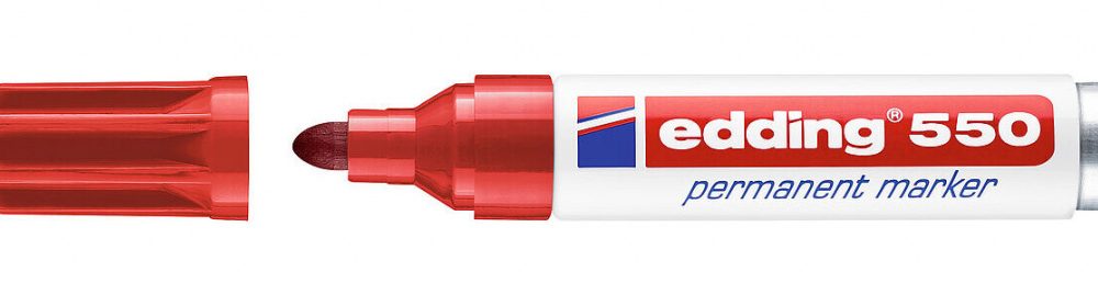 Marker permanentni 3-4 mm Edding 550 crveni