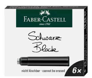 Alternative view of Tinta za nalivpero patrone pk6 Faber-Castell 185507 crna