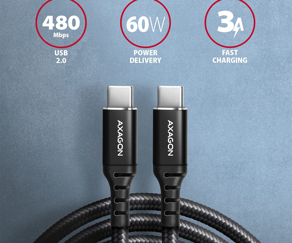 Alternative view of CC USB CM 2.0 <> USB CM, 2,0 m, Crna, HQ, BUCM-CM20AB