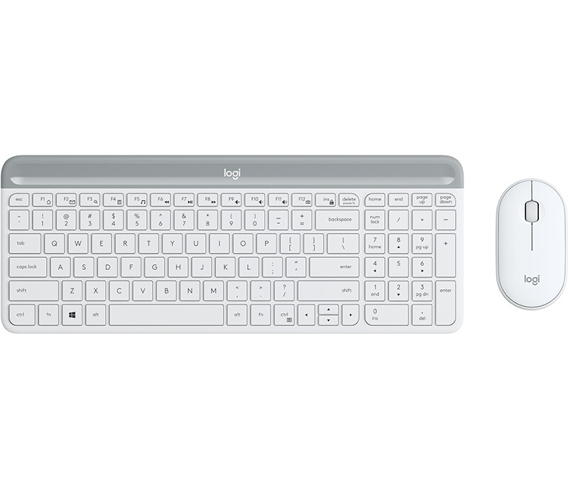 LOGITECH Slim Wireless Keyboard and Mouse Combo MK470-OFFWHITE- Croatian
